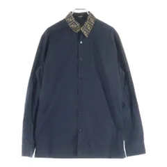 FENDI (フェンディ) ズッカ シルクカラー 長袖シャツ ブラック FS0751A4S6のサムネイル