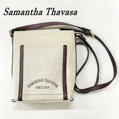 Samantha Thavasa サマンサタバサ リネンスクエアショルダーバッグ ブラウン系