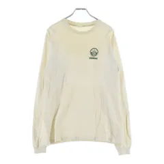 PATAGONIA (パタゴニア) 90S VINTAGE BENEFICIAL ヴィンテージ プリント クルーネック 長袖Tシャツ カットソー ホワイト