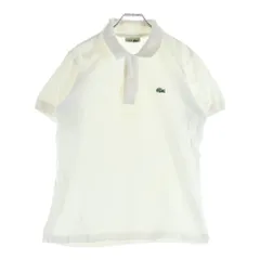 LACOSTE (ラコステ) 80S VINTAGE ヴィンテージ 刺繍 コットン ポロシャツ ホワイト