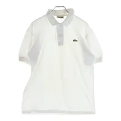 LACOSTE (ラコステ) 70S VINTAGE ヴィンテージ 刺繍 コットン ポロシャツ ホワイト