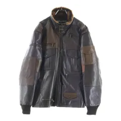 DOLCE & GABBANA (ドルチェアンドガッバーナ) ファーカラー ラムスキン レザー マルチポケット ジップアップ ジャケット ブラウン TLS19/9205のサムネイル