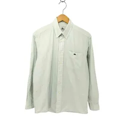 ラコステ LACOSTE 文字ワニ チェック 織柄 ボタンダウン シャツ メンズ JPN：2 