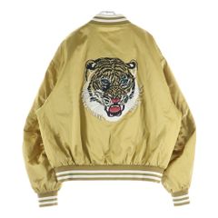CELINE (셀린느) Tiger Satin Teddy Jacket 타이가 자수 새틴 테디 재킷 골드 2W866497M