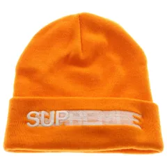 SUPREME (シュプリーム) 23SS Motion Logo Beanie モーションロゴ刺繍 ビーニー ニット帽 帽子 オレンジのサムネイル