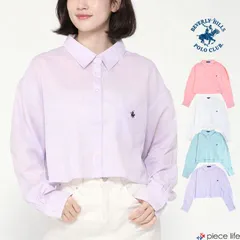 【2026春夏新作】 シャツ ブラウス レディース ショート丈 楊柳 シアー ビバリーヒルズポロクラブ BEVERLY HILLS POLO CLUB BHPC トップス クロップド丈  羽織り 前開き 長袖 しぼ感 6187-8141のサムネイル