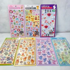 【正規品】ディズニー ボンボンドロップシール 7枚セット クラシック プリンセス ズートピア ベイマックス プーさん スティッチ モンスターズインク