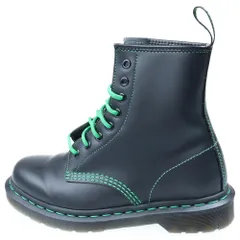Dr.Martens (ドクターマーチン) CORE 1460 GS BLACK SMOOTH コア 8ホール グリーンステッチ スムースレザー レースアップ ブーツ ブラック