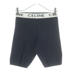 CELINE (セリーヌ) ウエストリブロゴ コットン ショートパンツ ショーツ レディース ブラック 2A46O372N