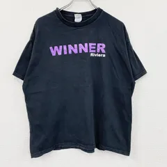 古着 used　DELTA　半袖プリントTシャツ　黒　ブラック　XLサイズ