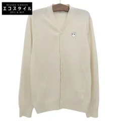 PLAYCOMMEdesGARCONS プレイコムデギャルソン ウール カーディガン トップス メンズ オフホワイト XL AZ-N066 XL