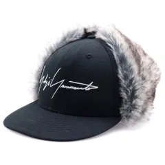 Yohji Yamamoto (ヨウジヤマモト) シグネチャーロゴ フライト ベースボールキャップ 帽子 ブラック