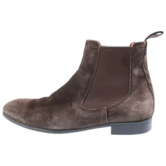 Santoni (サントーニ) スエード レザー チェルシーブーツ チャコール