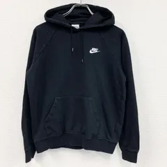 古着 used　NIKE　ナイキ　スウェットパーカー/フーディー　ラグランスリーブ　スウッシュ　黒　ブラック　Mサイズ