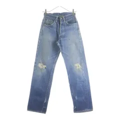 Levi's (リーバイス) 40S 501XX 47モデル 前期 革パッチ ドームボタン センターセットループ ヴィンテージ ボタンフライデニムパンツ インディゴ