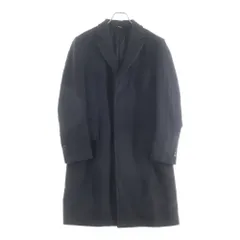 HERMES (エルメス) 比翼ボタン フルカシミヤ チェスターコート ブラック