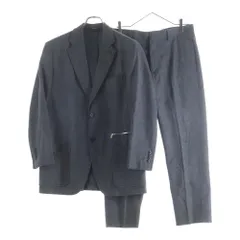 HERMES (エルメス) レザーポケット付き ウール2B シングルテーラードジャケット/ウール スラックスロングパンツ グレー