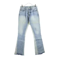 MNML (ミニマル) 再構築 フレア デニムパンツ インディゴ