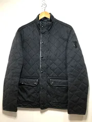 513011 POLO RALPH LAUREN キルティング ジャケット M レザー ブラック ポロ ラルフローレン