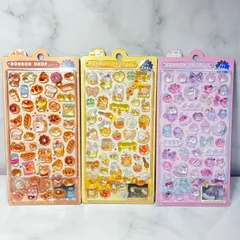 【正規品】オリジナル ボンボンドロップシール 3枚セット はちみつ ほかほか ゆにこん