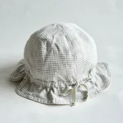 かぼちゃハット【ライトベージュ×グレーギンガム】