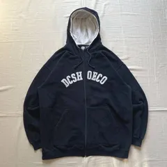 ～00s　archive　DCSHOE CO USA　DC Shoes　ディーシーシューズ　アーチロゴ刺繍　ワッペン　フルジップアップパーカー　フーデッドスウェット　L　ストリート　Y2K　B系　ビッグサイズ　arch logo patch zip parka