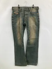 DIESEL ディーゼル デニムパンツ 32 ブルー フルレングス 無地 ブランドロゴ スタンダード ヴィンテージ