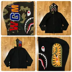 Bapeland 1周年記念 シャーク パーカー レディース Sサイズ shark full zip hoodie a bathing ape BAPE CAMO エイプ ベイプ NIGO wi0
