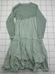 ◇ Θ フリークスストア FREAK'S STORE コットン切替ワンピース グリーン系 レディース E  【1602190001004】