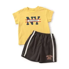 《新品》パジャマ 上下セット 80～120㎝ イエロー Ampersand 子供服  半袖 半ズボン L258065