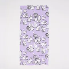【新品】捺染てぬぐい/Found Cats Series/紫/リサ・ラーソン/弁当包み/タオル/ハンカチ/ふきん/Lisa Larson/手拭い/手ぬぐい/猫/ねこ/ネコ/むらさき/ムラサキ/パープル/可愛い/カワイイ/かわいい/お洒落/オシャレ/おしゃれのサムネイル