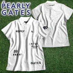 PEARLY GATES パーリーゲイツ ゴルフ 日本製 吸水速乾 ハニカム鹿の子 POPロゴ ストレッチ 半袖 ポロシャツ ゴルフウェア レディース 055-2260606 定価2万 ホワイト ▲023▼50521w01