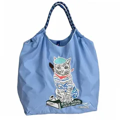 【新品】 [MOPCONY] ボールアンドチェーン エコバッグ バッグ レディース ショルダーバッグ 買い物 御洒落、刺繍ショッピングバッグ、折りたたみ レディースバッグ 刺繍ショッピングバッグ 学生ショルダーバッグ バ ッグに刺繍があり トートバッグ [並行