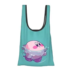 【新品】 [HTSW] おしゃれ エコバッグ 星のカービィ 可愛い 折りたたみ 手提げバッグ コンパクト お買い物バッグ 大容量 丈夫 防水 0