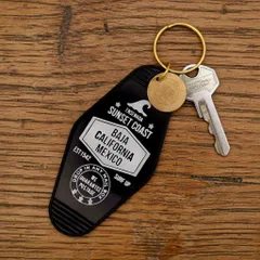 【USA】復刻 ビンテージ ホテル モーテル キーホルダー レトロ モーテル 雑貨 アメリカ 西海岸 かっこいい おしゃれ 雑貨 アメリカン雑貨 アメリカン カリフォルニア : USMO-042BK