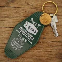 【USA】復刻 ビンテージ ホテル モーテル キーホルダー レトロ モーテル 雑貨 アメリカ 西海岸 かっこいい おしゃれ 雑貨 アメリカン雑貨 アメリカン カリフォルニア : USMO-040OLV