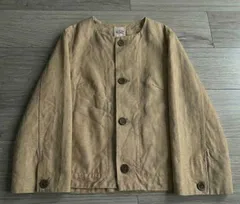 美品 45R リネンダックのボレロ ノーカラージャケットのサムネイル