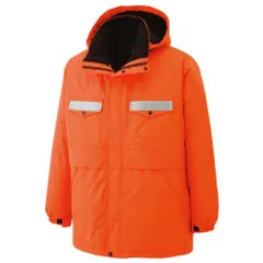 新品 [ミドリ安全] 防寒服 コート 男女兼用 高視認 帯電防止 エコマーク認定 防水 撥水 RC2004 上 オレンジ LL