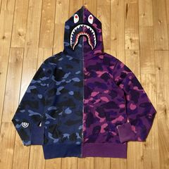 APE パープル カモ シャークパーカー 紫 3xLパーカー kaws - メルカリ