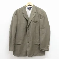 L/古着 トミーヒルフィガー 長袖 ブランド テーラード ジャケット スーツ メンズ 90年代 90s USA製 茶他【spe】 26jan23