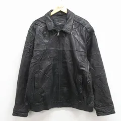 XL/古着 ドッカーズ 長袖 レザー ジャケット メンズ 大きいサイズ 黒 26jan24