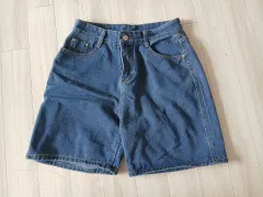 インディゴデニム ハーフパンツ M