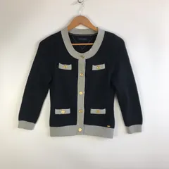 TOMMY HILFIGER ニットカーディガン レディース S ブラック×グレー 3191202603090004