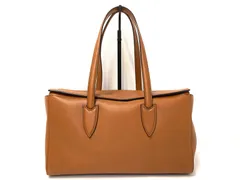 Max Mara マックスマーラ スクエアボックス ハンドバッグ トートバッグ ブラウン レザー 本革 レディースのサムネイル