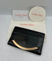② 美品 SeeByChloé シーバイクロエ Lizzie/リジー 三つ折り財布 9P7781-P349 ブラック 牛革 レディース ⭐︎27のサムネイル