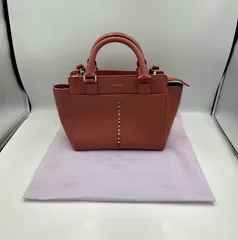 ② 美品 Paul Smith ポールスミス 2way レザーバッグ ダスティピンク ハンドバッグ ショルダーバッグ マルチストライプ ⭐︎28