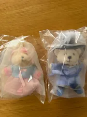 【韓国限定】Starbucksクマのぬいぐるみ2体セット（ドレス・スーツ）