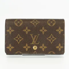 LOUIS VUITTON ルイヴィトン モノグラム ポルトモネ ビエトレゾール M61730 ブラウン PVC レザー 二つ折り財布 コンパクト財布 レディース