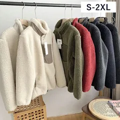 ボアジャケット ボアブルゾン レディース メンズ ユニセックス アウター もこもこ ハイネック ビッグシルエット ゆったり 暖かい あったか 防寒 秋冬 カジュアル おしゃれ 韓国ファッション アウトドア 無地 胸ポケット付き 男女兼用 体型カバー