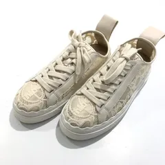 [七重浜85-1-080311] 中古品 Chloe Lauren クロエ ローレン レーススニーカー 32123 ホワイト 23.5cm [レディース]のサムネイル